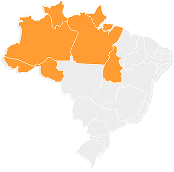 mapa da região norte do Brasil