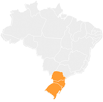 mapa da região sul do Brasil
